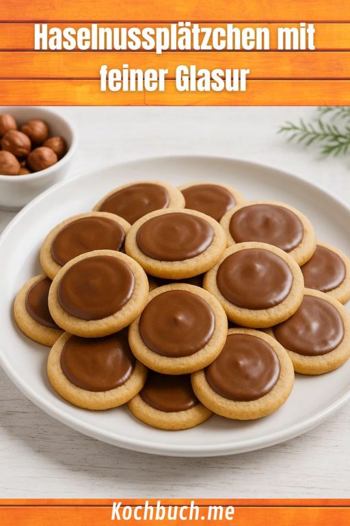 Haselnussplätzchen mit feiner Glasur