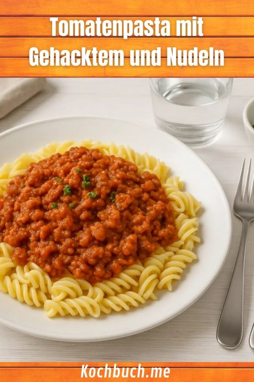 Tomatenpasta mit Gehacktem und Nudeln