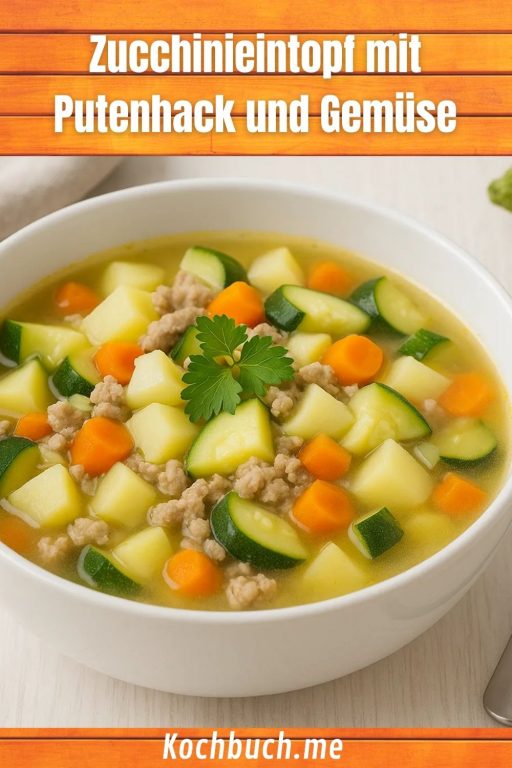 Zucchinieintopf mit Putenhack und Gemüse
