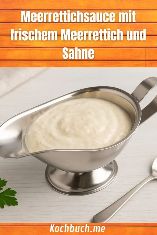 Meerrettichsauce mit frischem Meerrettich und Sahne