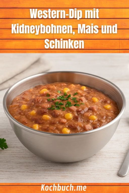 Western-Dip mit Kidneybohnen, Mais und Schinken