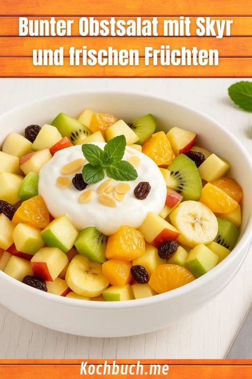 Bunter Obstsalat mit Skyr und frischen Früchten