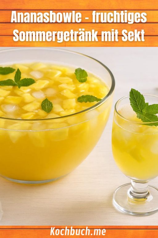 Ananasbowle – fruchtiges Sommergetränk mit Sekt