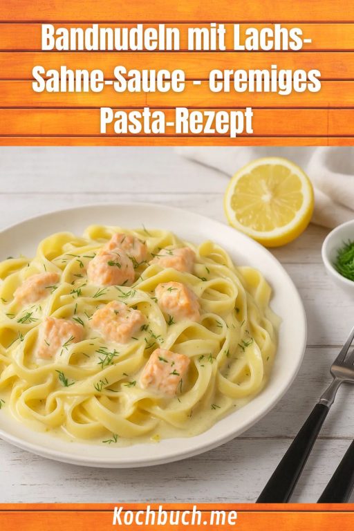 Bandnudeln mit Lachs-Sahne-Sauce – cremiges Pasta-Rezept