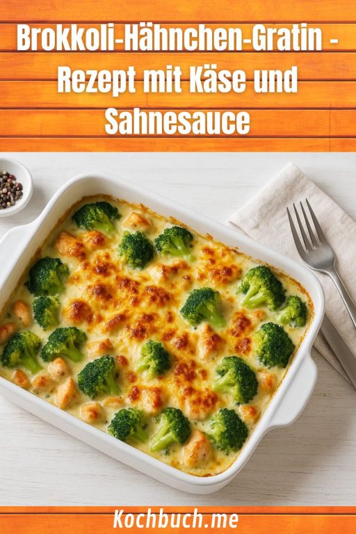 Brokkoli-Hähnchen-Gratin – Rezept mit Käse und Sahnesauce