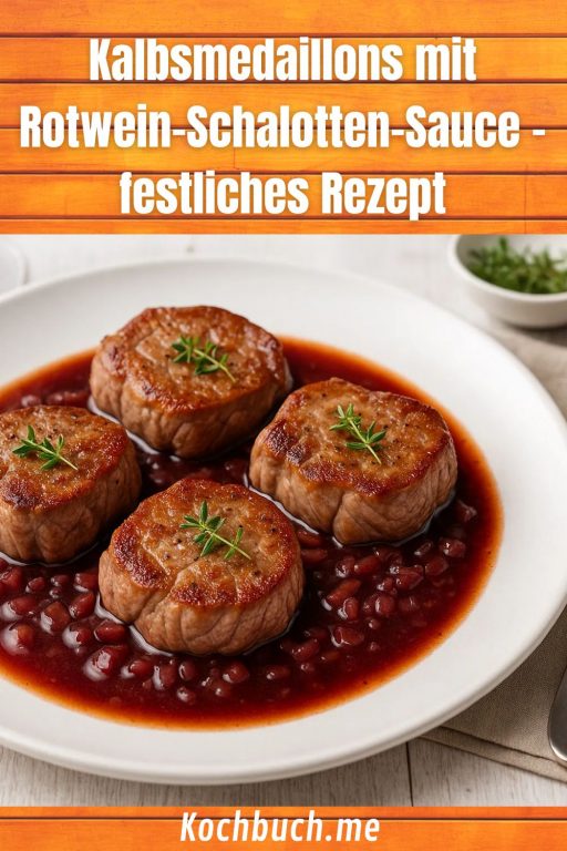 Kalbsmedaillons mit Rotwein-Schalotten-Sauce – festliches Rezept