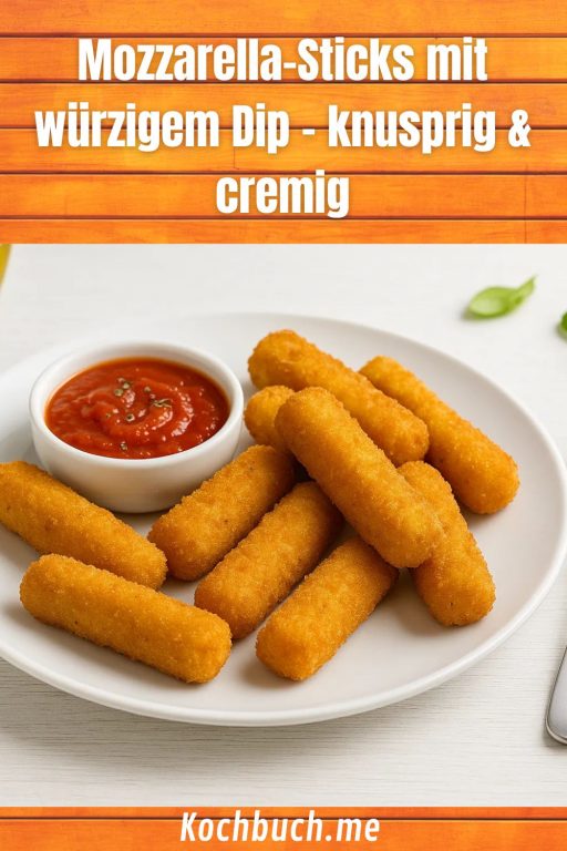Mozzarella-Sticks mit würzigem Dip – knusprig & cremig